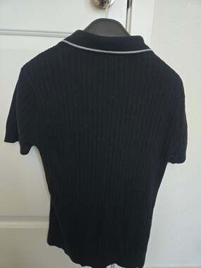 Bonobos Soft Air Zip Sweater Polo Shirt XS in Ink Black